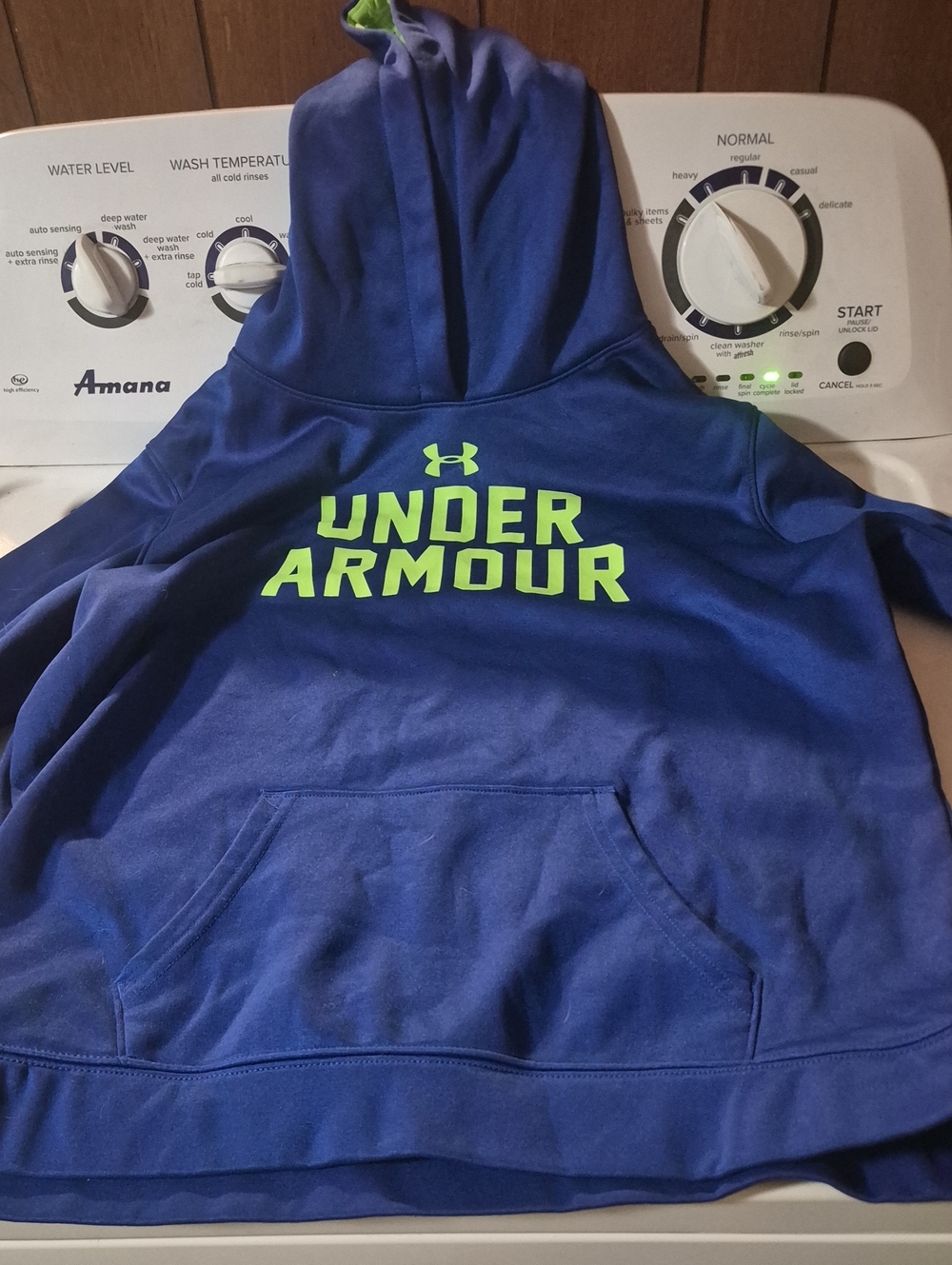 Under Armour Big Logo Fleece Pullover Hoodie Blue